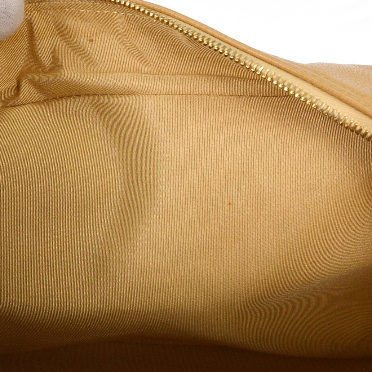 Chanel Timeless CC Bowler Bag Quilted Caviar, BEIGE, LEATHER, Travel bag