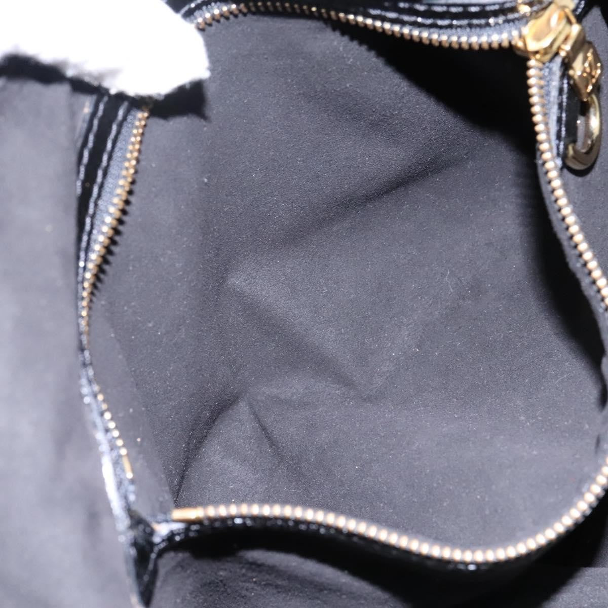 Louis Vuitton L Hobo Surya Leather, Black, Patent Leather, Handbag