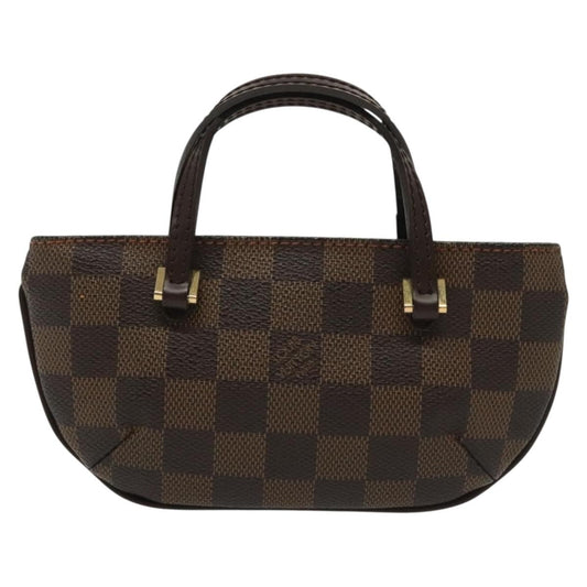 Louis Vuitton Manosque Pochette Damier, Brown, Canvas, Clutch
