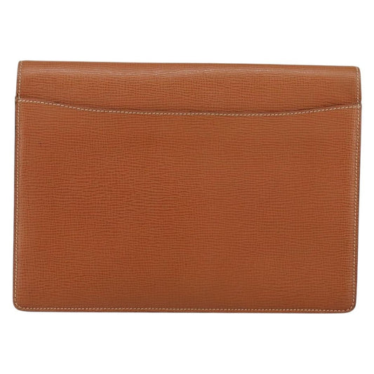 Loewe Anagram Clutch Bag Leather, BROWN, LEATHER, Clutche & pouche