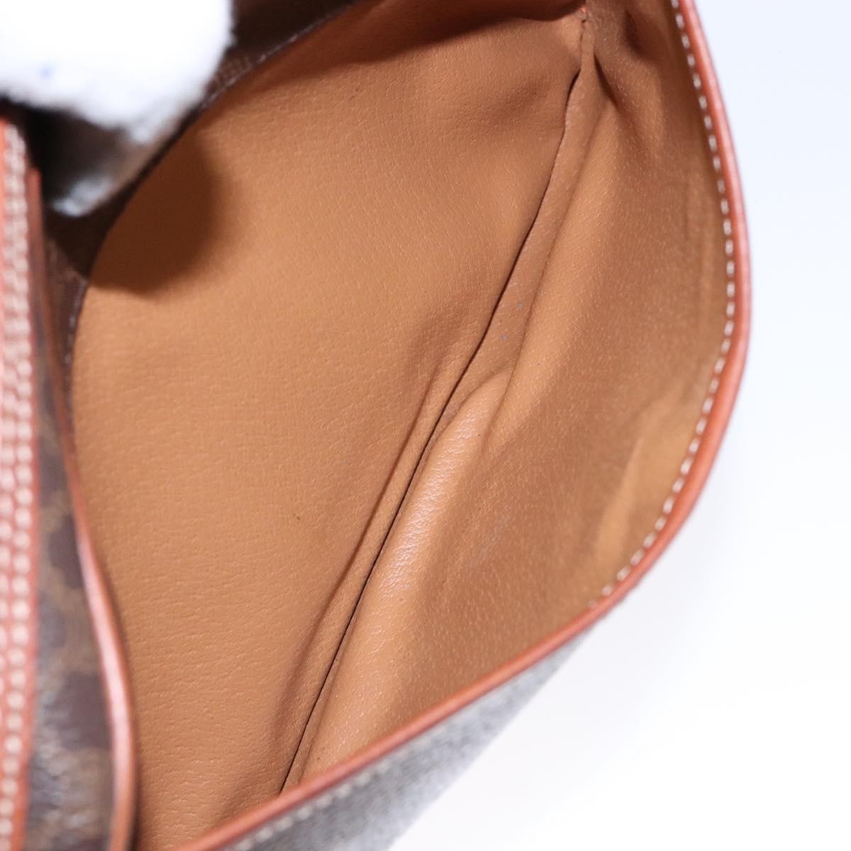 Celine Macadam Shoulder Bag PVC Leather, BROWN, CANVAS, Shoulder bag