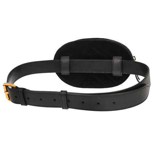 Gucci GG Marmont Belt Bag Matelasse Velvet, BLACK, VELVET, Clutche & pouche