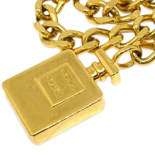 Chanel Vintage Perfume Bottle Charm Chain Belt Metal, GOLD, GOLD_PLATED, Belts