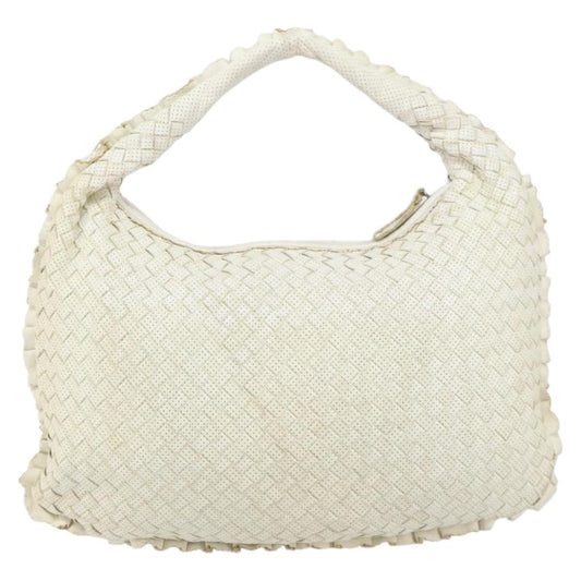 Bottega Veneta Veneta Hobo Perforated Intrecciato Nappa, WHITE, LEATHER, Handbag