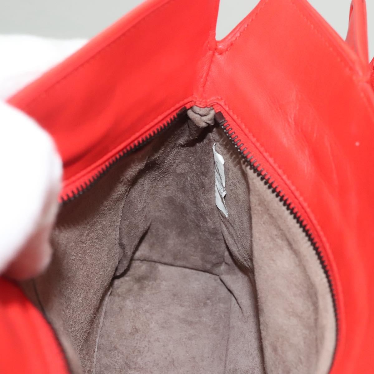 Bottega Veneta Open Shopping Tote Intrecciato Nappa, RED, LEATHER, Tote bag