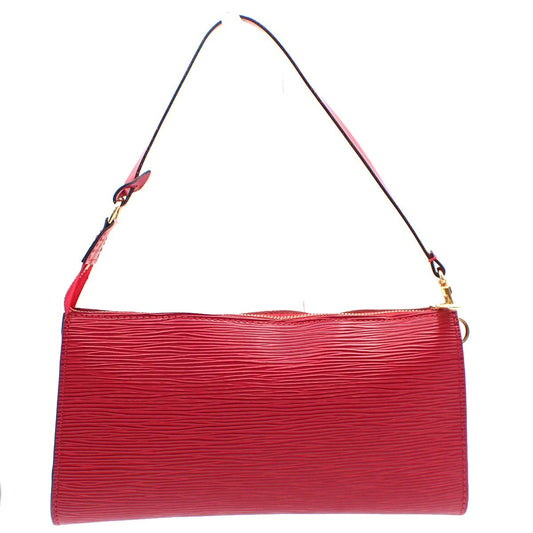 Louis Vuitton Pochette Accessoires Epi Leather, RED, LEATHER, Clutche & pouche