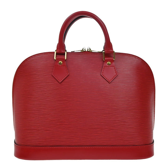 Louis Vuitton Alma Handbag Epi Leather, RED, LEATHER, Handbag