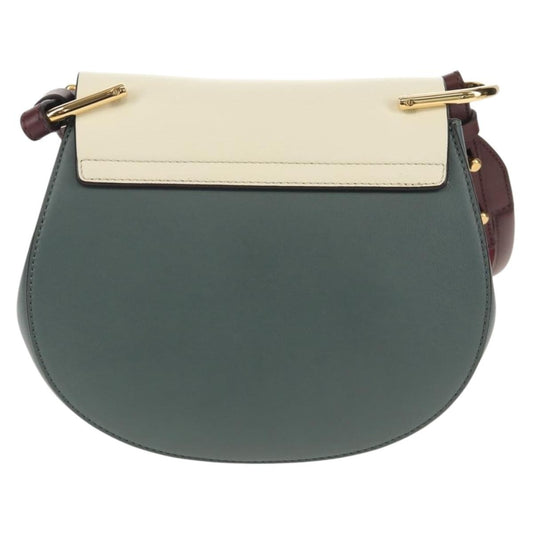 Chloe Drew Shoulder Bag Leather, BLUE, LEATHER, Shoulder bag
