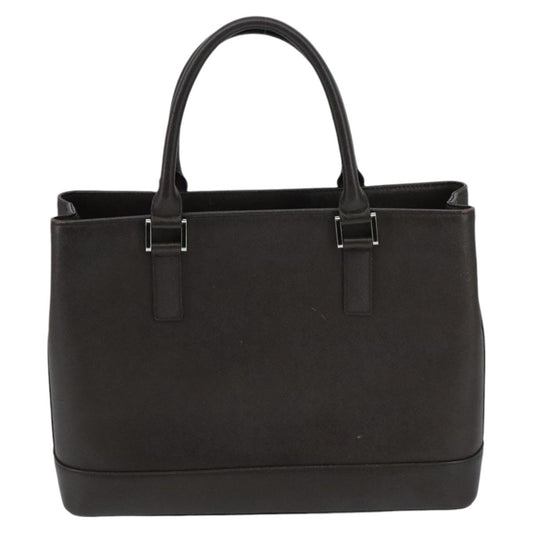 Burberry Front Pocket Tote Leather, BROWN, LEATHER, Tote bag