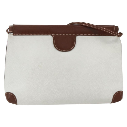 Gucci Vintage Shoulder Bag Leather, WHITE, LEATHER, Shoulder bag
