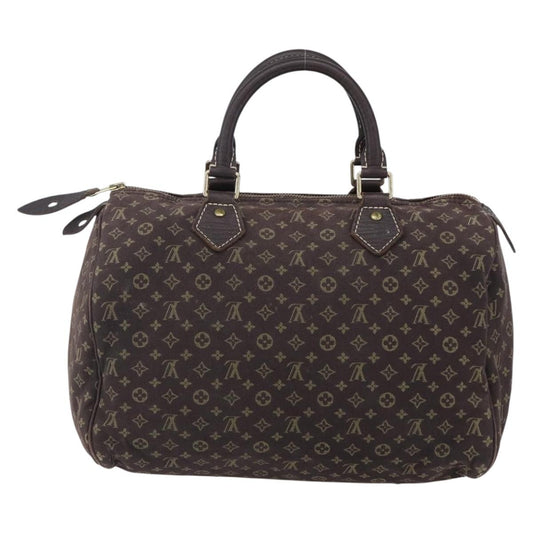 Louis Vuitton Speedy Handbag Mini Lin, BROWN, CANVAS, Handbag