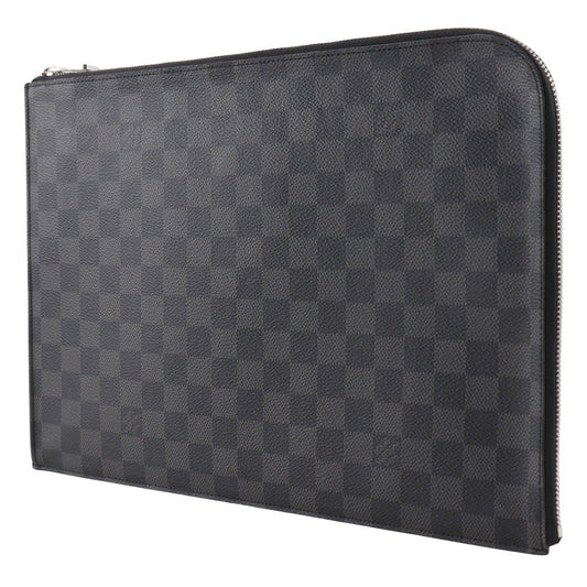 Louis Vuitton Zip Around Pochette Jour Damier Graphite, BLACK, CANVAS, Clutche & pouche