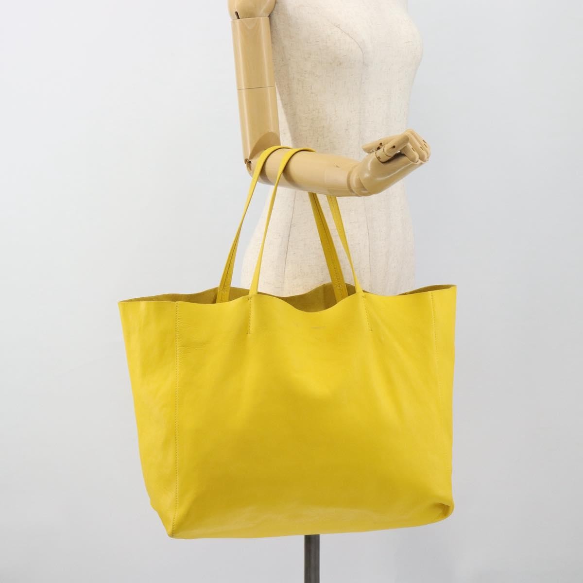 Celine Tote bag Leather, Yellow, Leather, Tote Bag