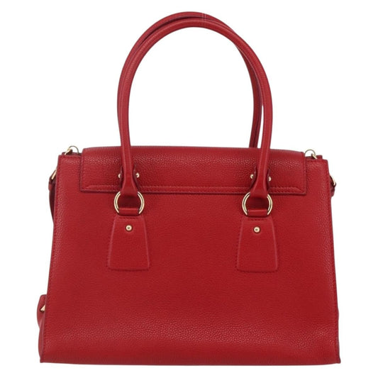 Salvatore Ferragamo Lotty Satchel Leather, RED, LEATHER, Handbag