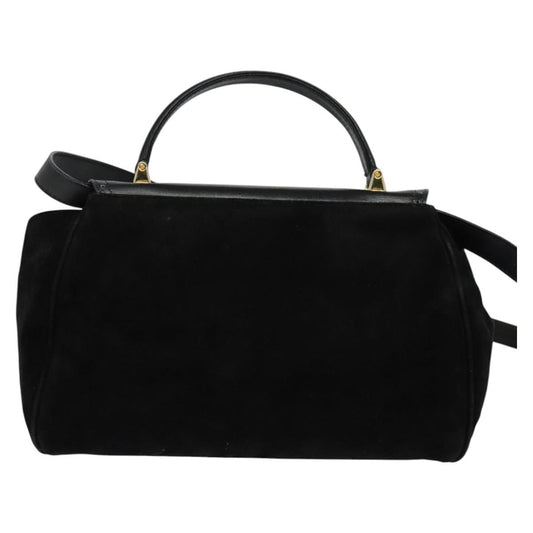 Salvatore Ferragamo Flap Handbag Leather, BLACK, LEATHER, Handbag