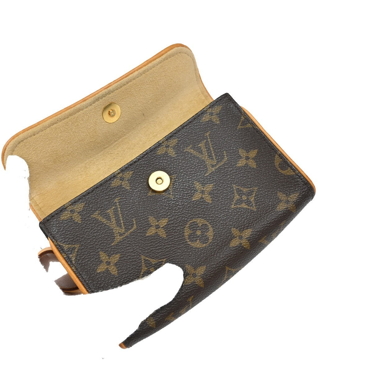 Louis Vuitton Florentine Pochette Monogram Canvas, Brown, Leather, Clutch