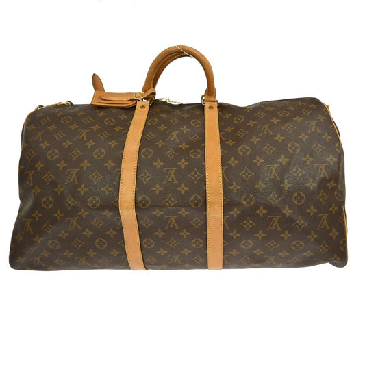 Louis Vuitton Keepall Bandouliere Bag Monogram Canvas, BROWN, CANVAS, Travel bag