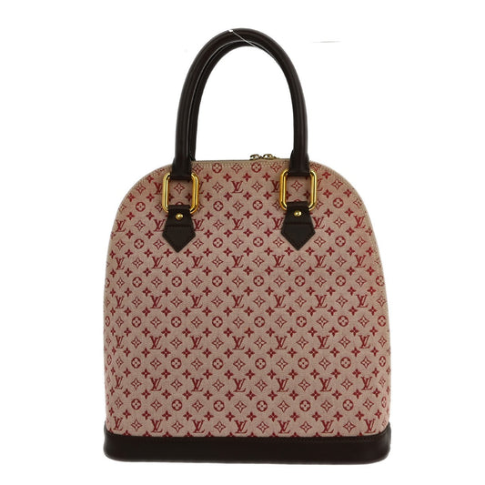Louis Vuitton Alma Handbag Mini Lin, RED, CANVAS, Handbag