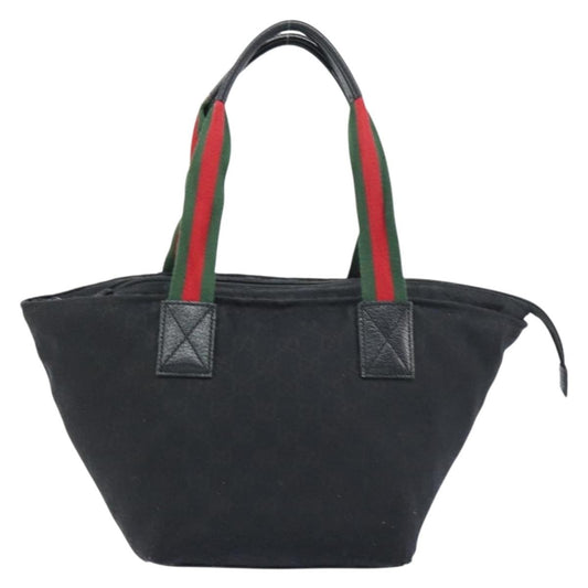 Gucci Web Zip Tote GG Canvas, BLACK, CANVAS, Tote bag