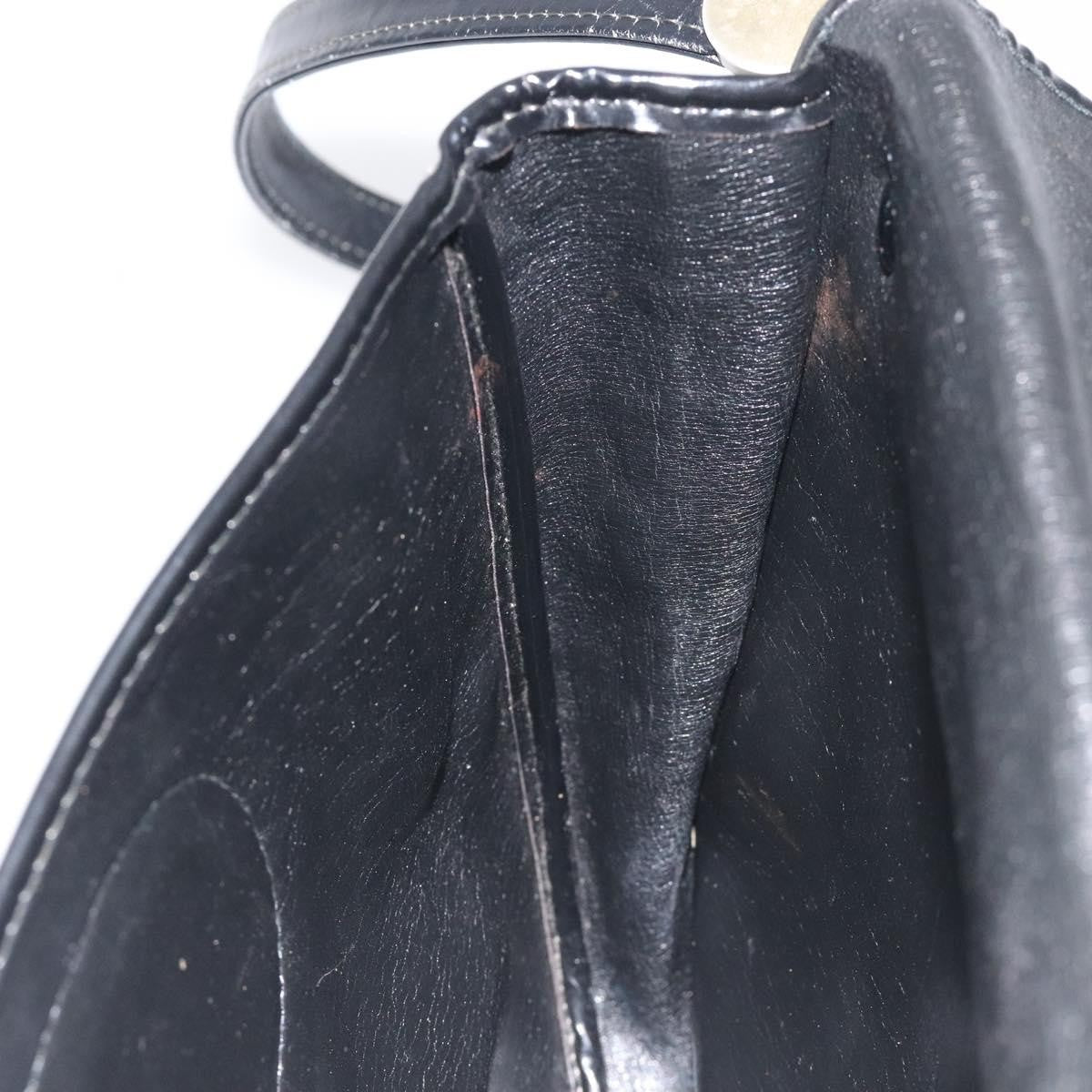 Christian Dior Vintage Flap Crossbody Bag Canvas, NAVY, CANVAS, Shoulder bag