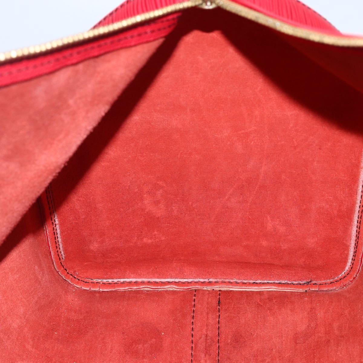 Louis Vuitton Keepall Bag Epi Leather, RED, LEATHER, Travel bag
