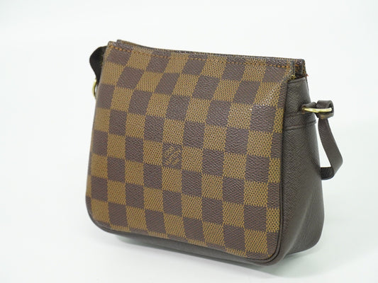 Louis Vuitton Trousse Make Up Bag Damier Canvas, BROWN, CANVAS, Clutche & pouche