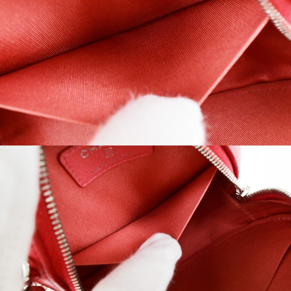 Chanel Pearl Crush Round Clutch with Chain Quilted Lambskin, PINK, LEATHER, Shoulder bag