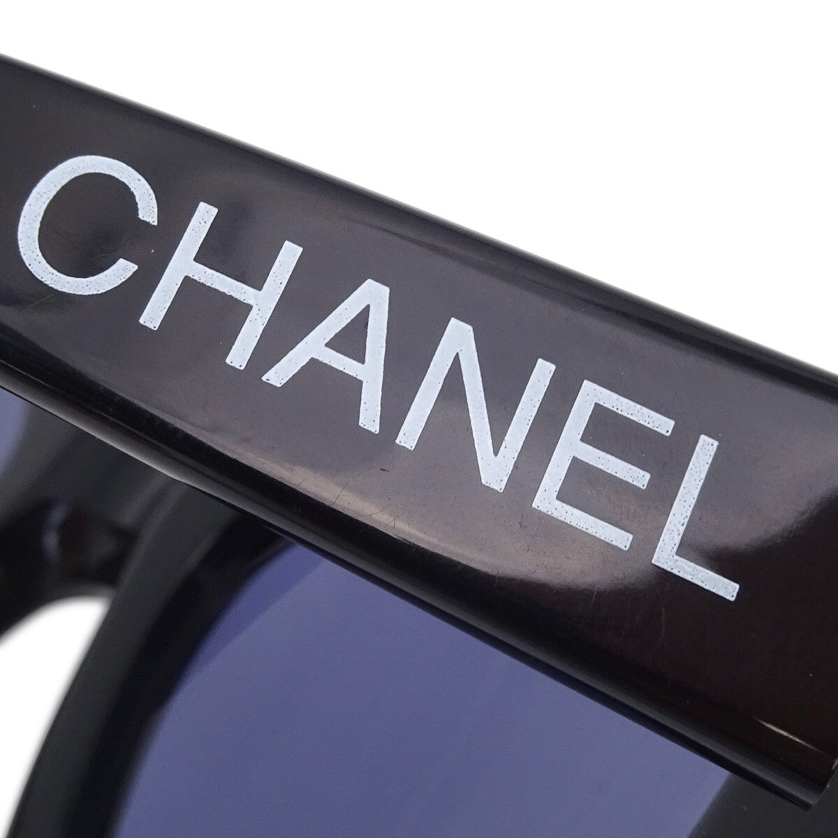 Chanel CHANEL Logo Sunglasses Eye Wear Plastic, Black, Plastic, Sunglasses
