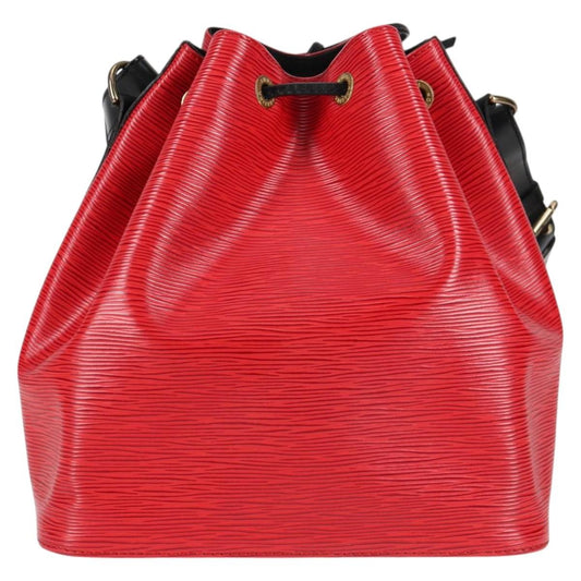 Louis Vuitton Bicolor Petit Noe Handbag Epi Leather, BLACK, LEATHER, Handbag