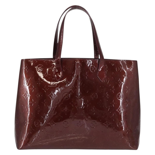 Louis Vuitton Wilshire Handbag Monogram Vernis, RED, PATENT_LEATHER, Tote bag