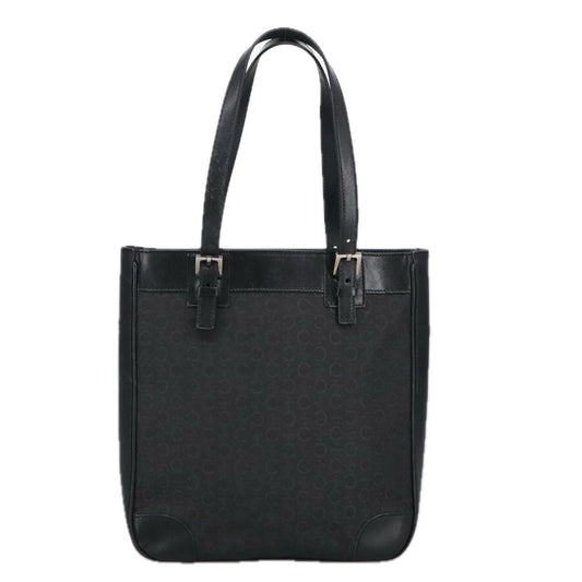 Celine Vintage Macadam Shoulder Bag Macadam Canva Vinyl, BLACK, CANVAS, Shoulder bag