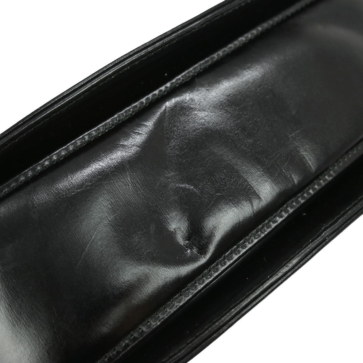 Gucci Vintage Convertible Bamboo Top Handle Bag Leather, BLACK, LEATHER, Handbag