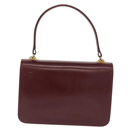 Gucci Vintage Handbag Leather, BURGUNDY, LEATHER, Handbag