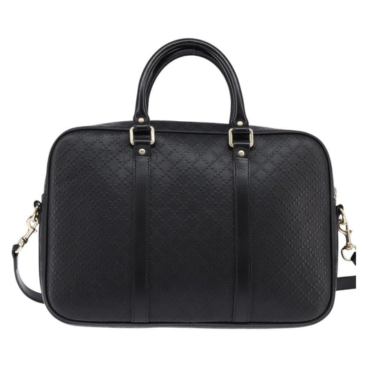 Gucci Diamante bright briefcase Leather, BLACK, LEATHER, Briefcase