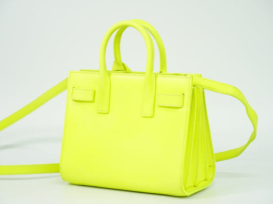 Saint Laurent Sac de Jour NM Bag Leather, YELLOW, LEATHER, Handbag