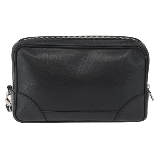 Louis Vuitton Pavel Handbag Taiga Leather, BLACK, LEATHER, Clutche & pouche