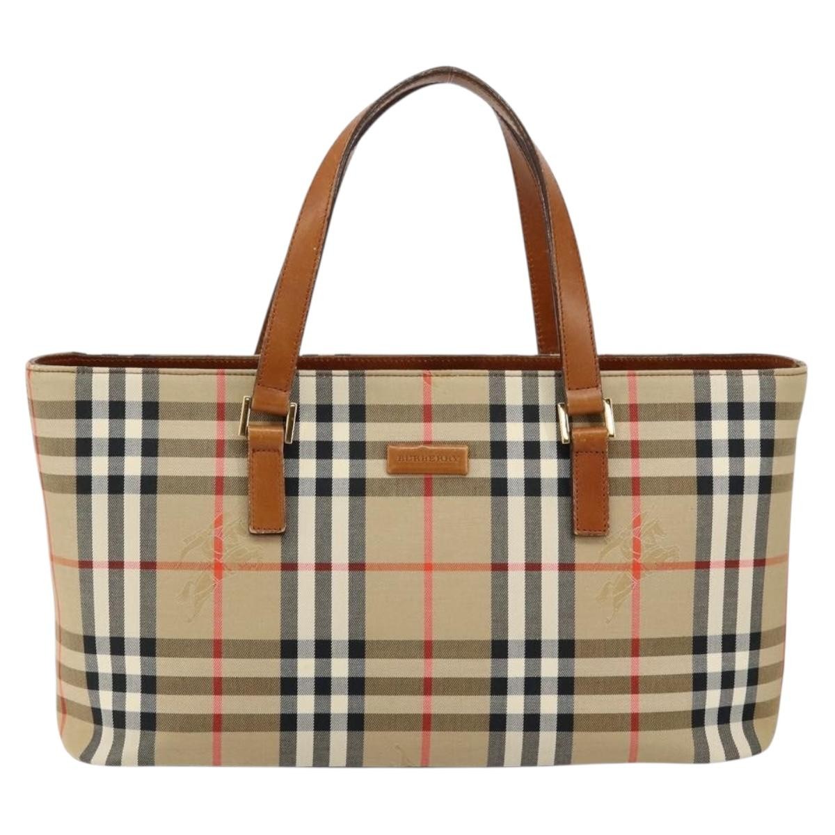 Burberry Nova Check Tote canvas check pattern, BEIGE, CANVAS, Tote bag