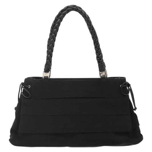 Salvatore Ferragamo Vala tote Canvas, BLACK, CANVAS, Tote bag
