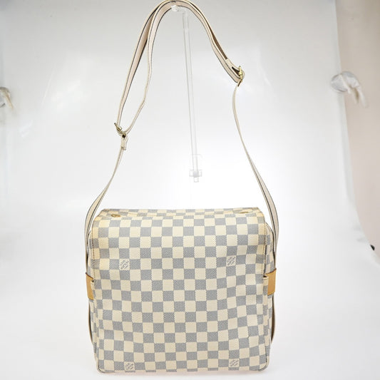 Louis Vuitton Naviglio Handbag Damier, WHITE, CANVAS, Shoulder bag
