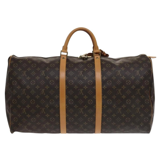 Louis Vuitton Keepall Bag Monogram Canvas, BROWN, CANVAS, Travel bag