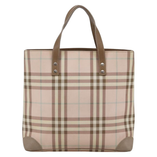 Burberry Nova Check Tote canvas check pattern, PINK, CANVAS, Tote bag