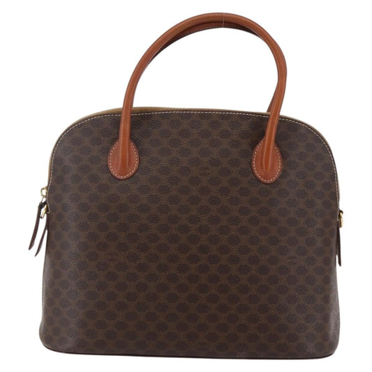 Celine Vintage Macadam Handbag Canvas, BROWN, CANVAS, Handbag