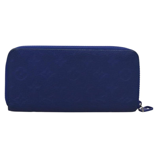 Louis Vuitton Zippy Wallet NM Taurillon Leather, Blue, Canvas, Wallet