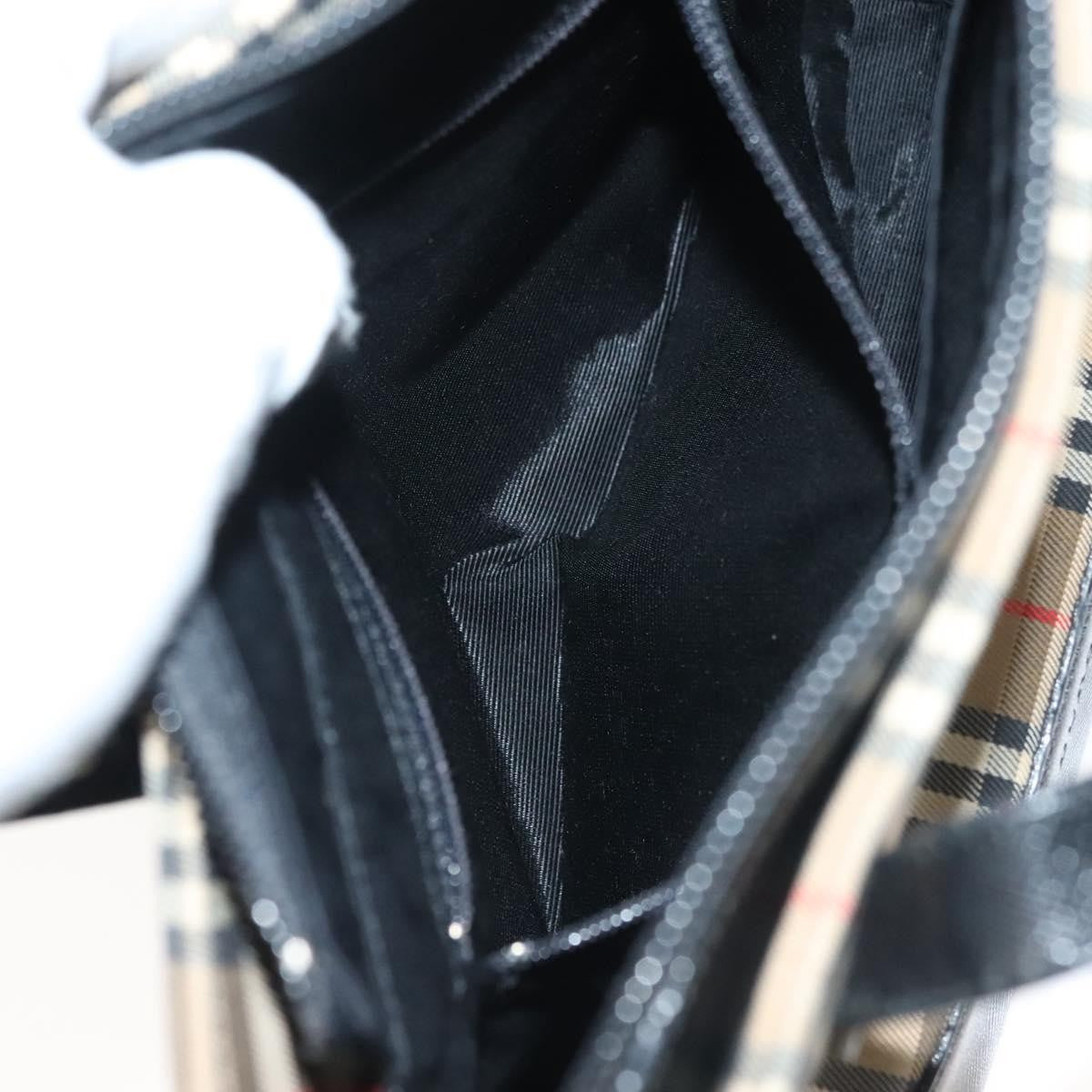 Burberry Nova Handbag Check Pattern, BEIGE, CANVAS, Handbag