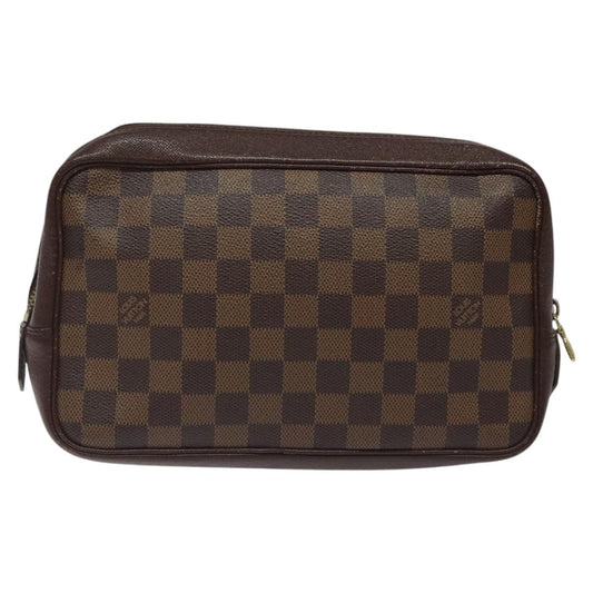 Louis Vuitton Trousse Toiletry Pouch Damier Canvas, BROWN, CANVAS, Toiletry Case