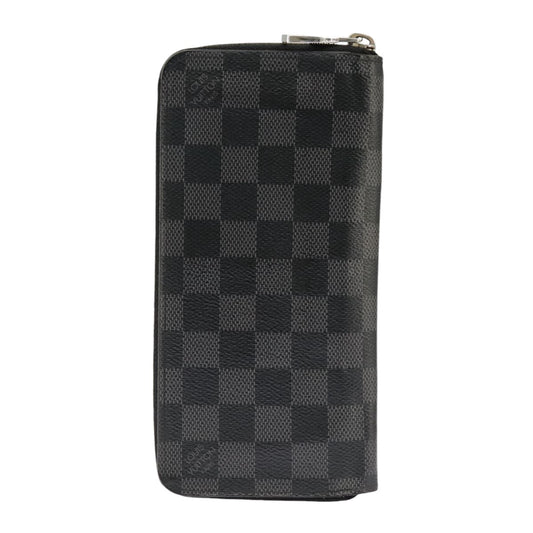 Louis Vuitton Zippy wallet vertical Damier Graphite, BLACK, CANVAS, Wallets