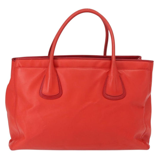 Chanel Cerf Executive Tote Leather, RED, LEATHER, Tote bag