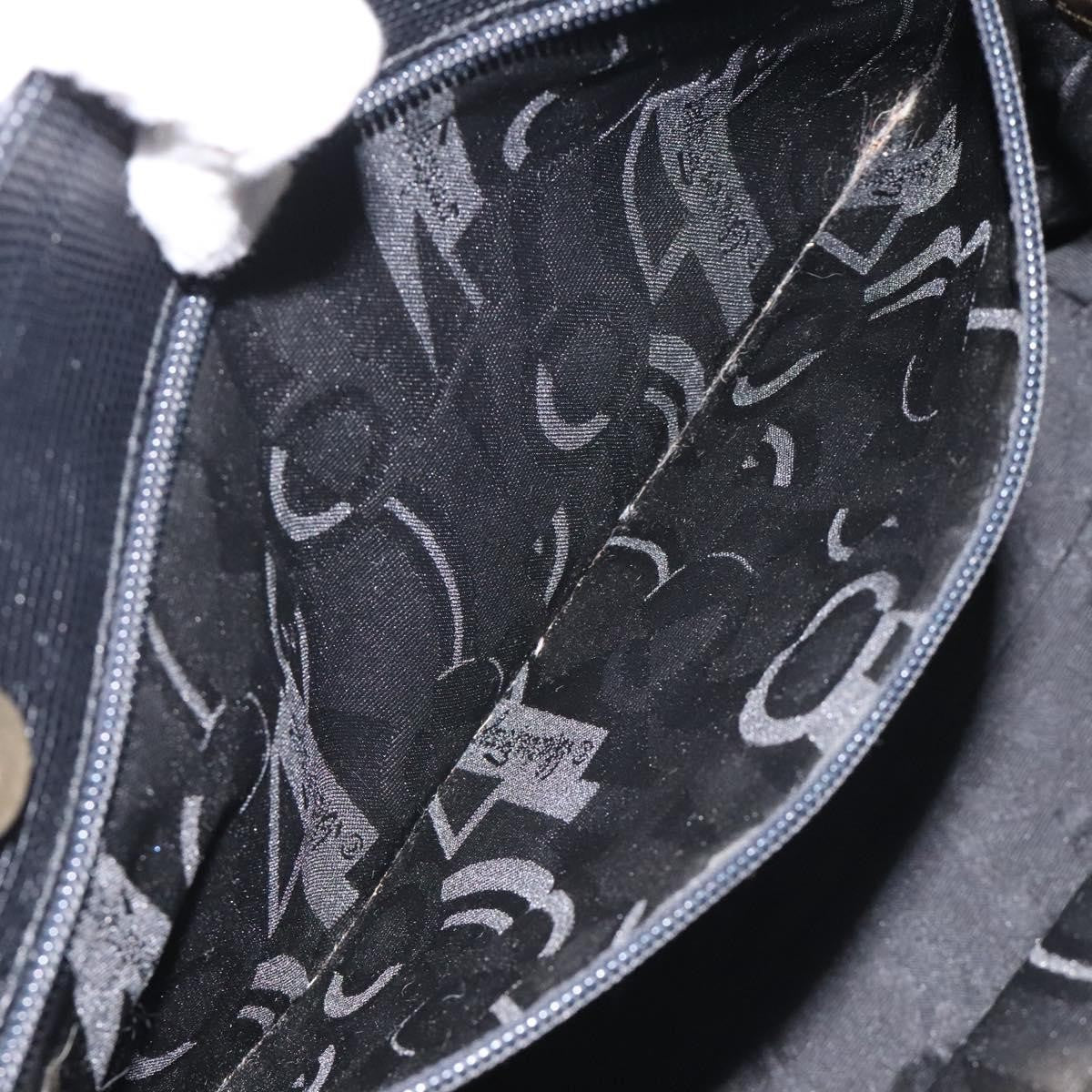 Salvatore Ferragamo Vintage Vara Bow Tote Lizard Embossed Leather, BLACK, LEATHER, Tote bag