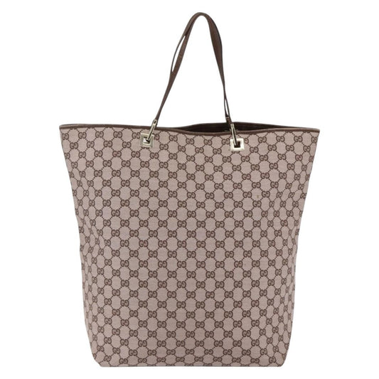 Gucci Vintage Bucket Shopping Tote GG Canvas, PINK, CANVAS, Tote bag