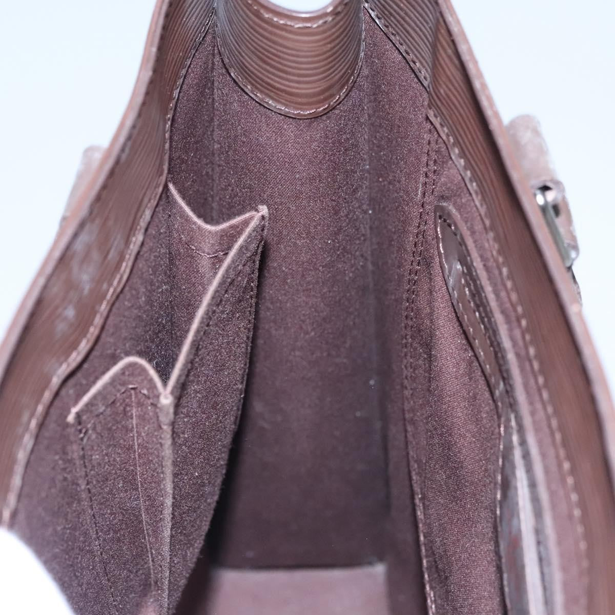 Louis Vuitton Sac Plat Bag Epi Leather, BROWN, LEATHER, Handbag